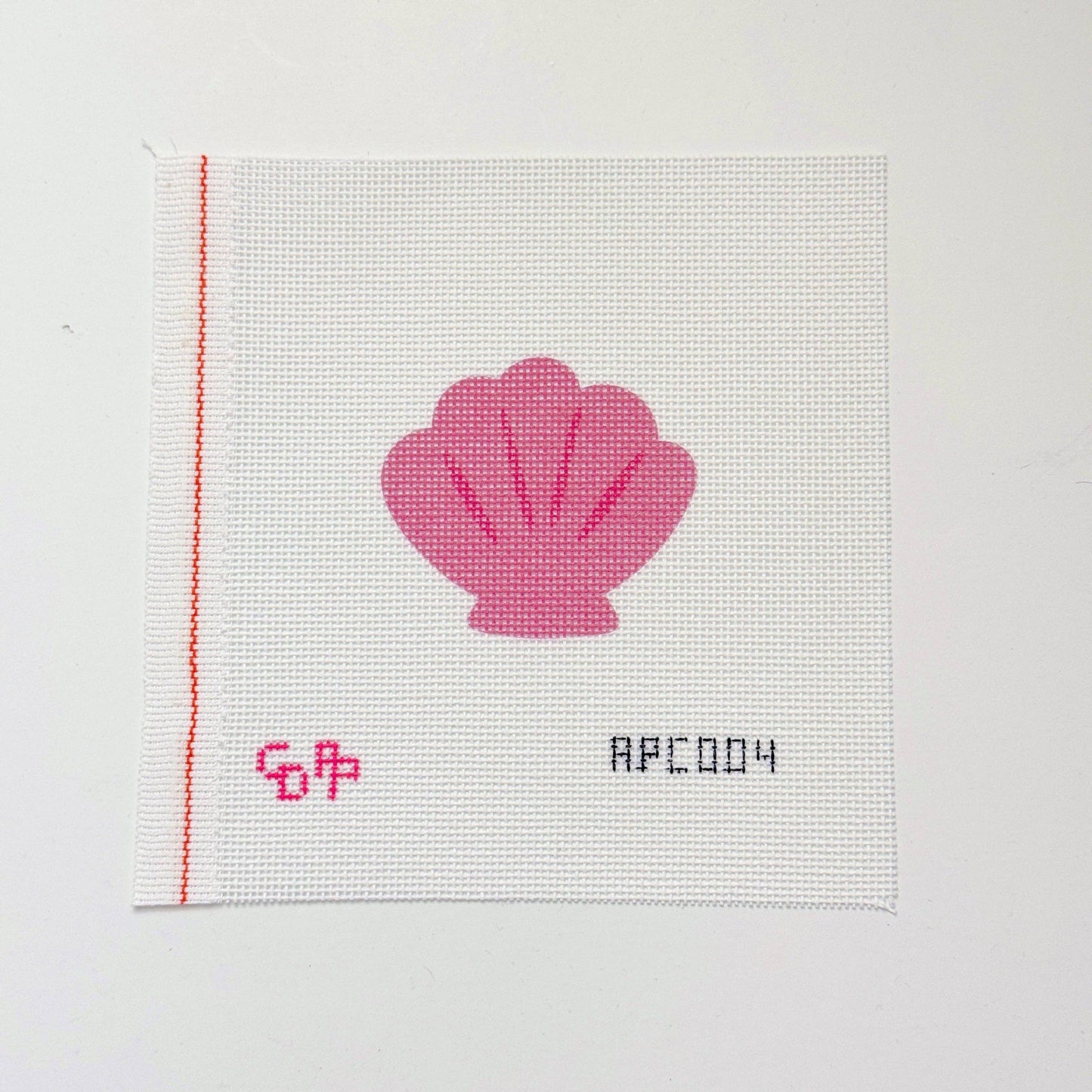 Pink Seashell Needlepoint Canvas