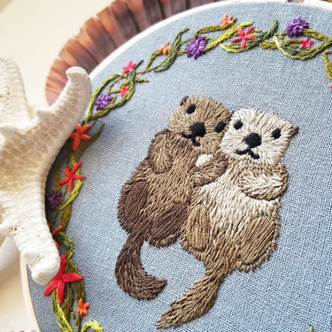 Translation missing: en.Otterly Adorable Embroidery Kit by Jessica Long