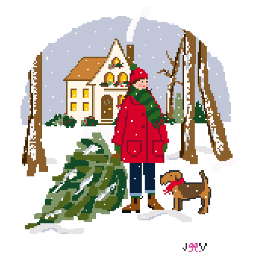 Cold Outside Needlepoint Canvas