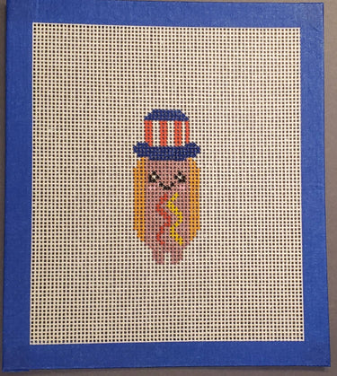 Translation missing: en.Hot Dog Americana Needlepoint Canvas