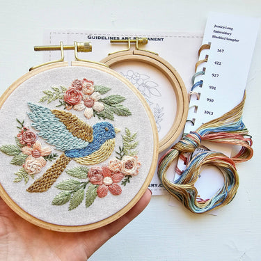 Translation missing: en.Bluebird Beginner Embroidery Kit by Jessica Long