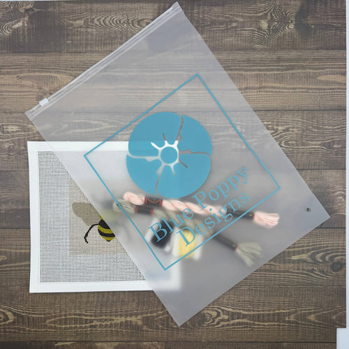 Bee Needlepoint Kit by Blue Poppy Designs
