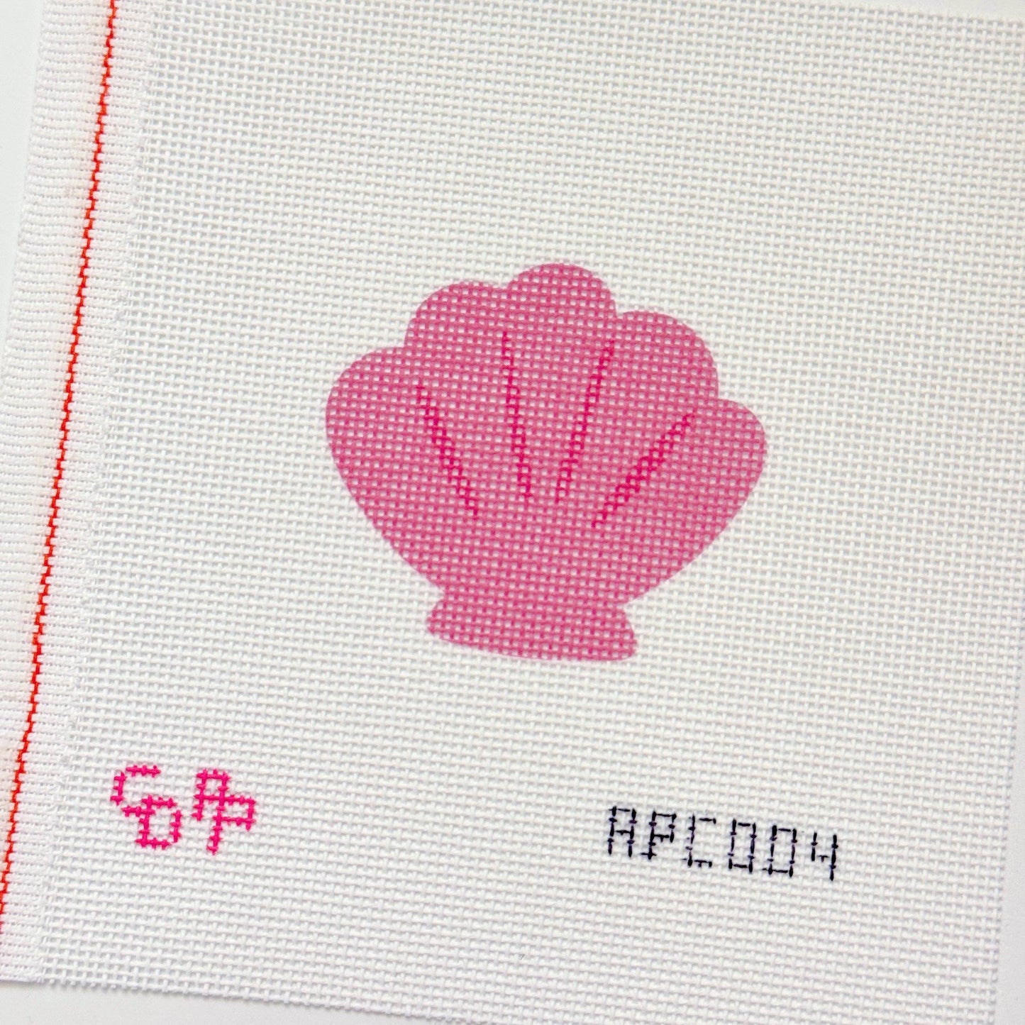 Pink Seashell Needlepoint Canvas