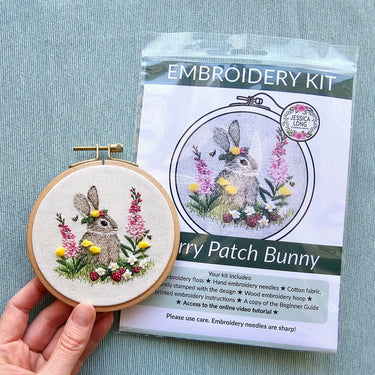Translation missing: en.Berry Patch Bunny Embroidery Kit by Jessica Long