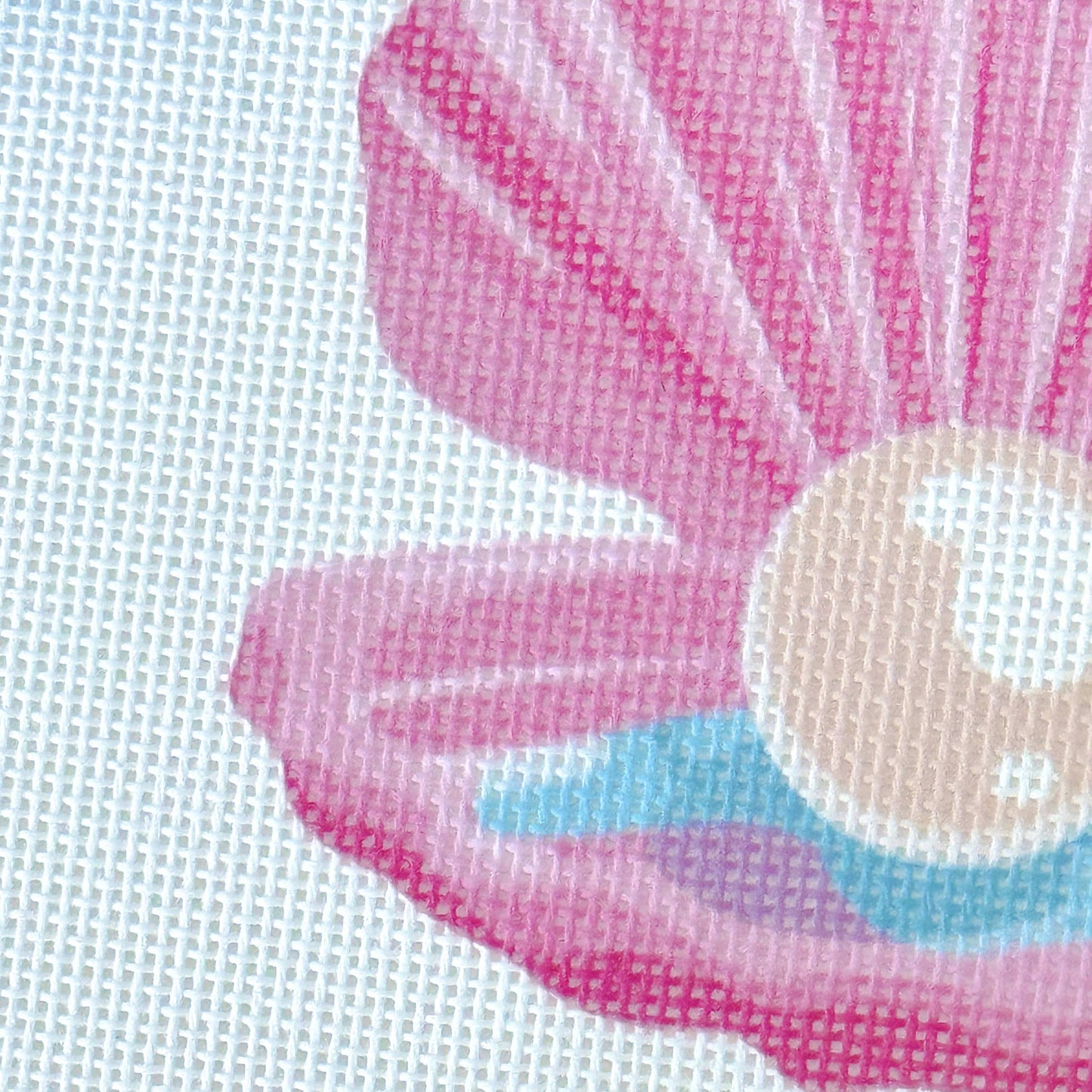 Pink Pearl Shell Needlepoint Canvas