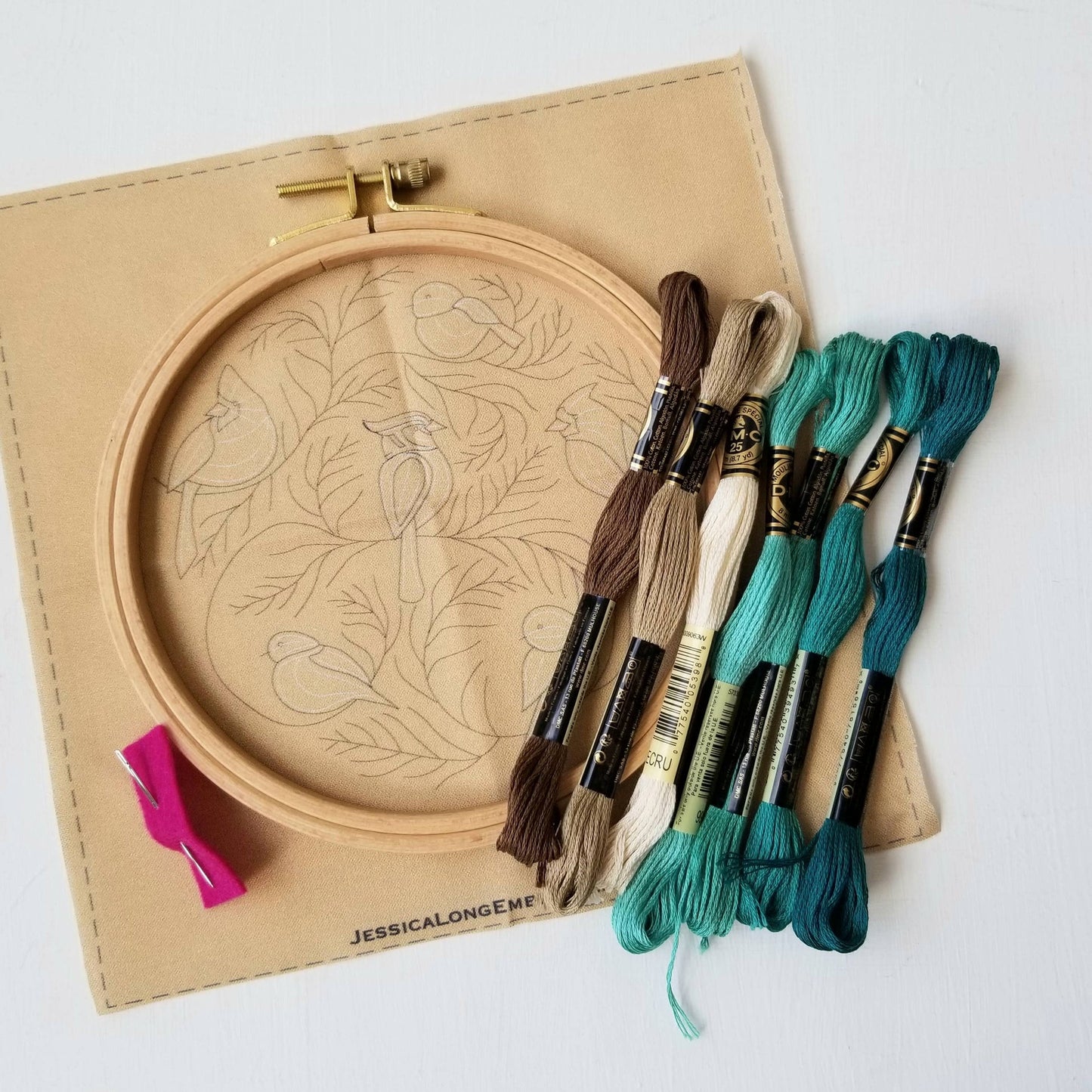 Winter Birds Embroidery Kit by Jessica Long