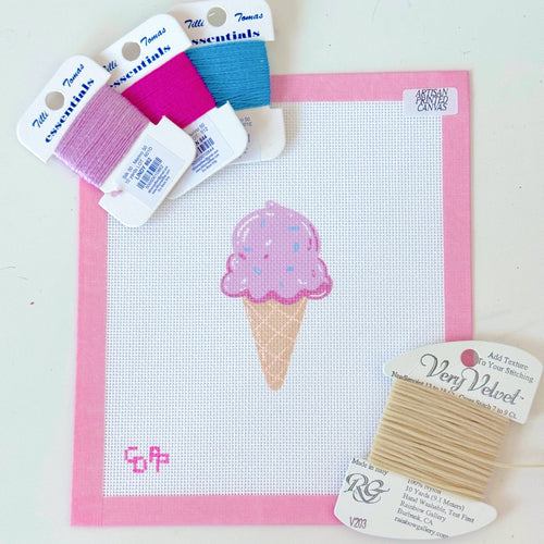 Ice Cream Needlepoint Canvas