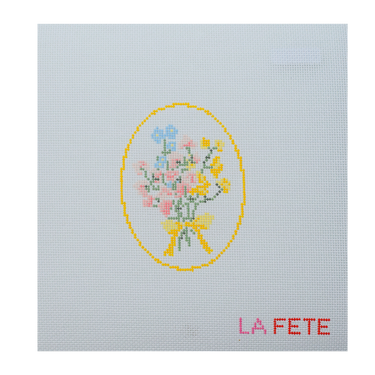 Translation missing: en.Spring Floral Cameo Hand Painted Needlepoint Canvas