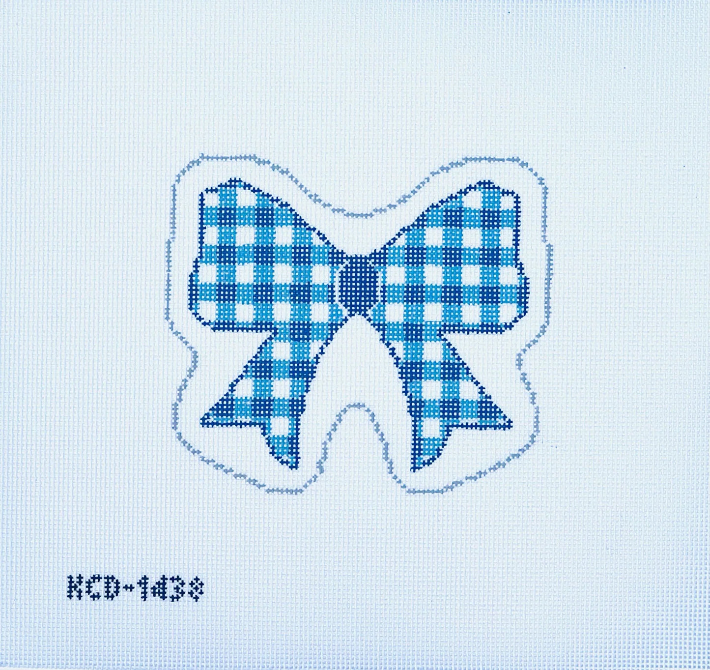 Gingham Bow Needlepoint Canvas