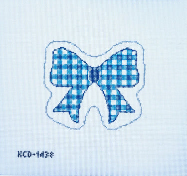 Translation missing: en.Gingham Bow Needlepoint Canvas