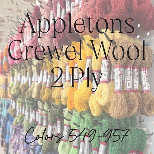 Appletons 2 Ply Crewel Wool Skeins: Colors 549-957