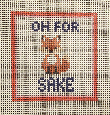 Translation missing: en.Subversive Fox Sake Needlepoint Canvas
