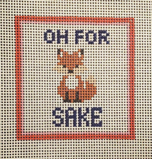 Subversive Fox Sake Needlepoint Canvas