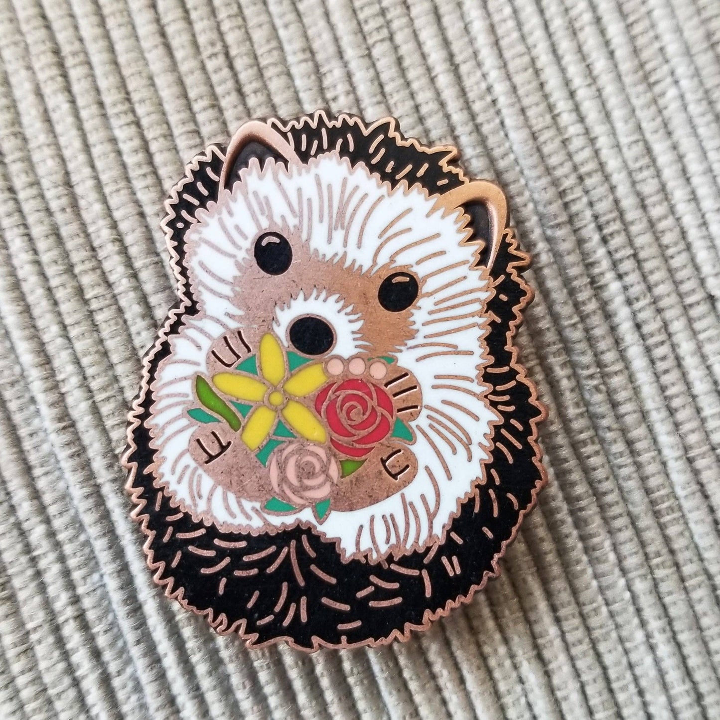 Hedgehog Enamel Needle Minder by Jessica Long