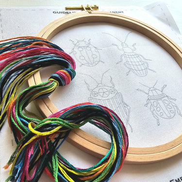 Translation missing: en.Beetle Collection Embroidery Kit by Jessica Long