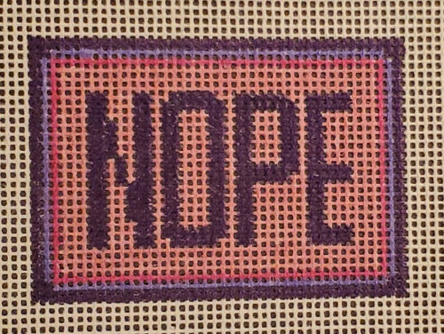 NOPE Mood Needlepoint Canvas