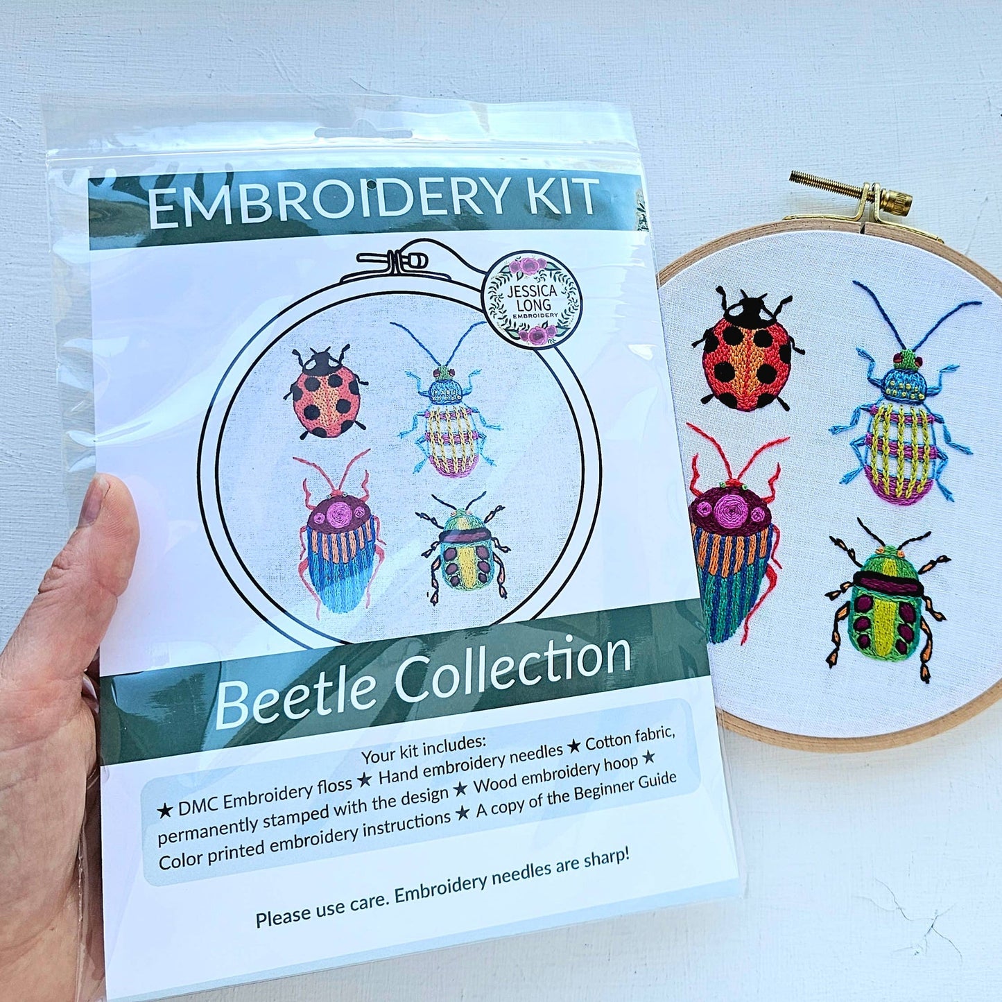 Beetle Collection Embroidery Kit by Jessica Long