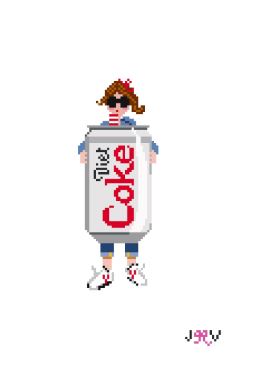 Emotional Support Diet Coke Girl Needlepoint Canvas