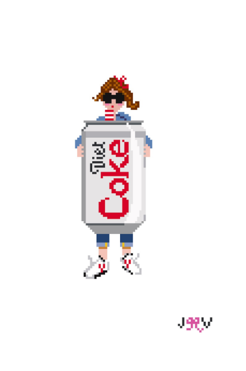 Emotional Support Diet Coke Girl Needlepoint Canvas