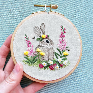 Translation missing: en.Berry Patch Bunny Embroidery Kit by Jessica Long
