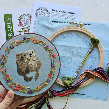 Translation missing: en.Otterly Adorable Embroidery Kit by Jessica Long