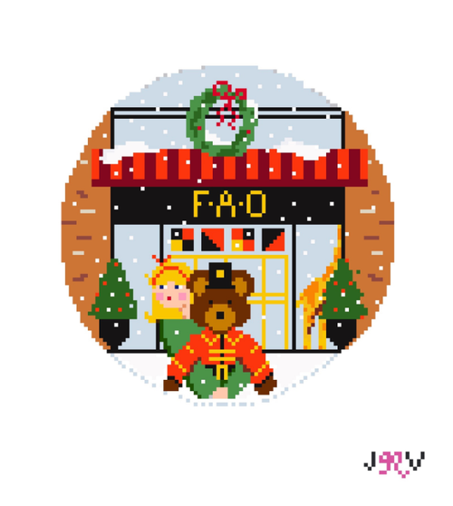 FAO Blonde Round Needlepoint Canvas