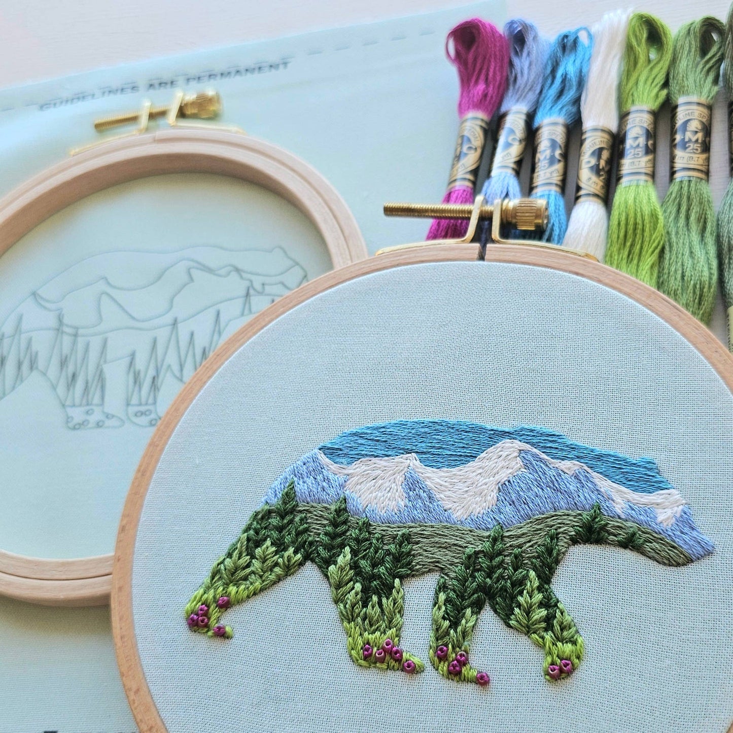 Mountain Bear Embroidery Kit by Jessica Long