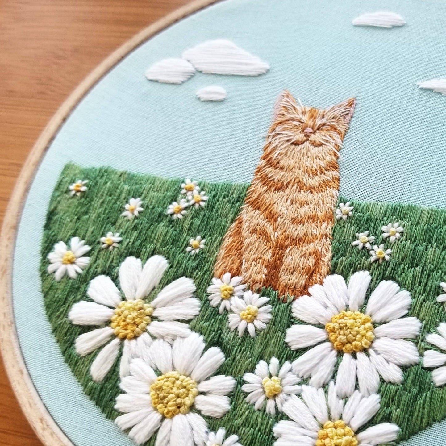 Happy Cat Embroidery Kit by Jessica Long