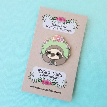 Translation missing: en.Happy Sloth Enamel Needle Minder