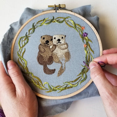 Translation missing: en.Otterly Adorable Embroidery Kit by Jessica Long