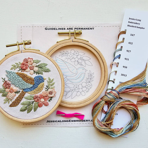 Bluebird Beginner Embroidery Kit by Jessica Long