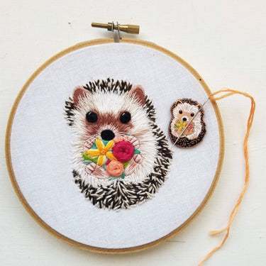 Translation missing: en.Hedgehog Enamel Needle Minder by Jessica Long