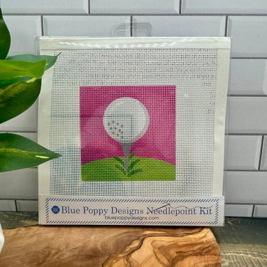 Translation missing: en.Golf Ball on Tee Needlepoint Kit by Blue Poppy Designs