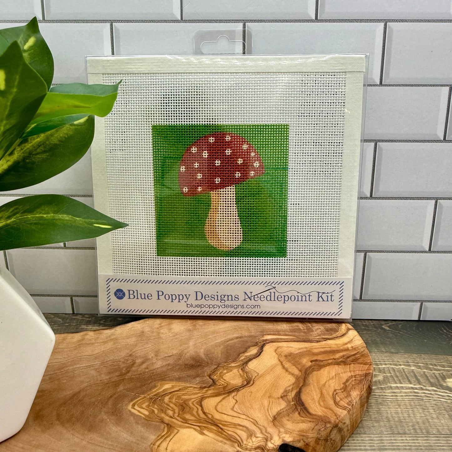 Mushroom Needlepoint Kit by Blue Poppy Designs