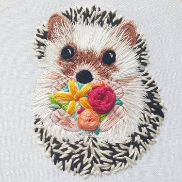 Translation missing: en.Hedgehog Embroidery Kit by Jessica Long
