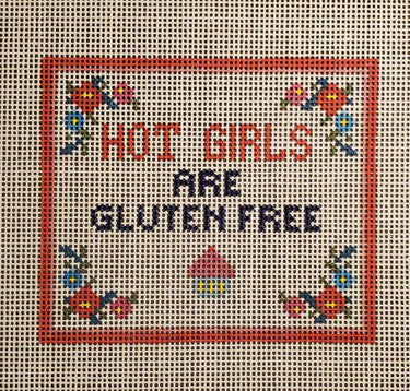 Translation missing: en.Subversive Hot Girls are Gluten Free Needlepoint Canvas