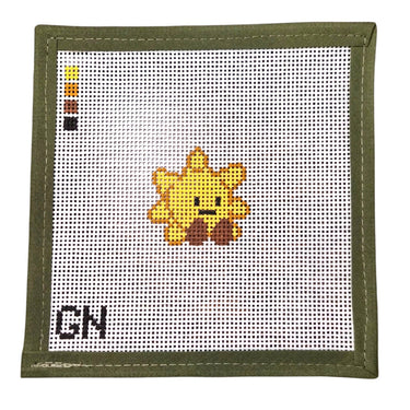 Translation missing: en.Mini Happy Sun Needlepoint Canvas