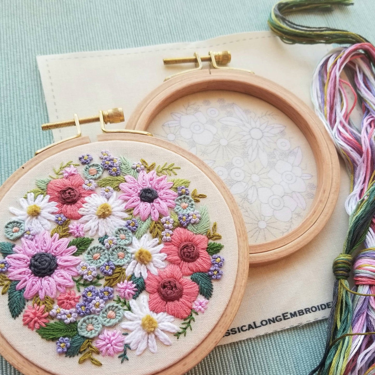 Wildflower Embroidery Kit by Jessica Long