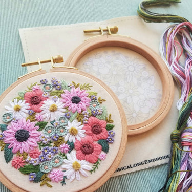Translation missing: en.Wildflower Embroidery Kit by Jessica Long