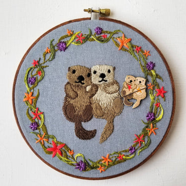 Translation missing: en.Sea Otters Enamel Needle Minder