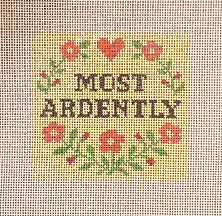 Pride Prejudice Most Ardently Needlepoint Canvas