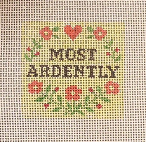 Pride Prejudice Most Ardently Needlepoint Canvas