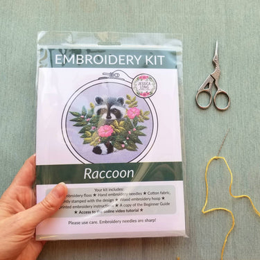 Translation missing: en.Raccoon Embroidery Kit by Jessica Long