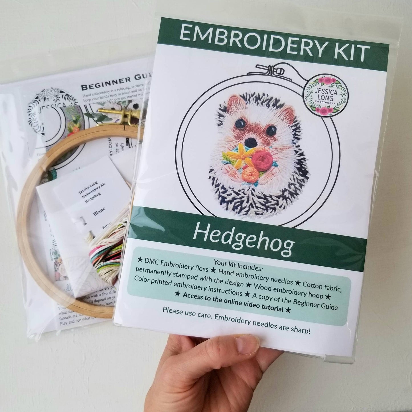 Hedgehog Embroidery Kit by Jessica Long