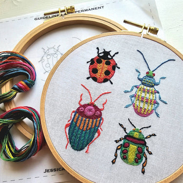 Translation missing: en.Beetle Collection Embroidery Kit by Jessica Long