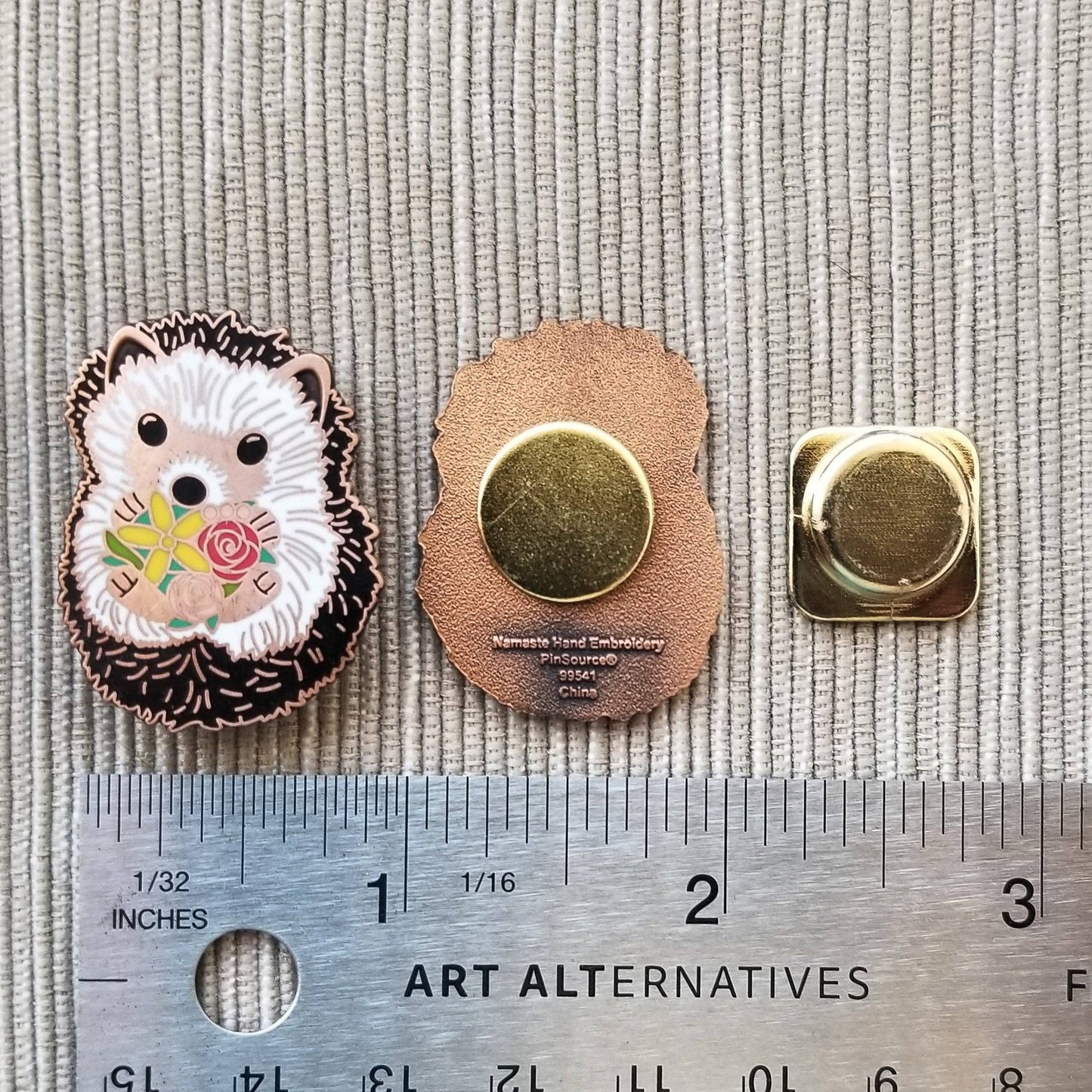 Hedgehog Enamel Needle Minder by Jessica Long