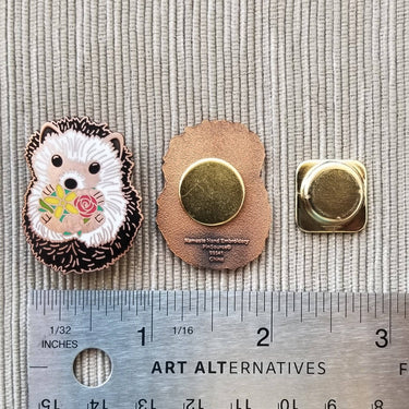 Translation missing: en.Hedgehog Enamel Needle Minder by Jessica Long