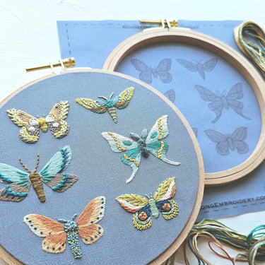 Translation missing: en.Moth Sampler Embroidery Kit by Jessica Long