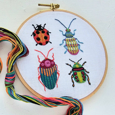 Translation missing: en.Beetle Collection Embroidery Kit by Jessica Long