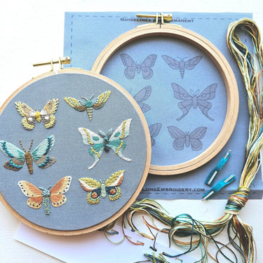 Translation missing: en.Moth Sampler Embroidery Kit by Jessica Long